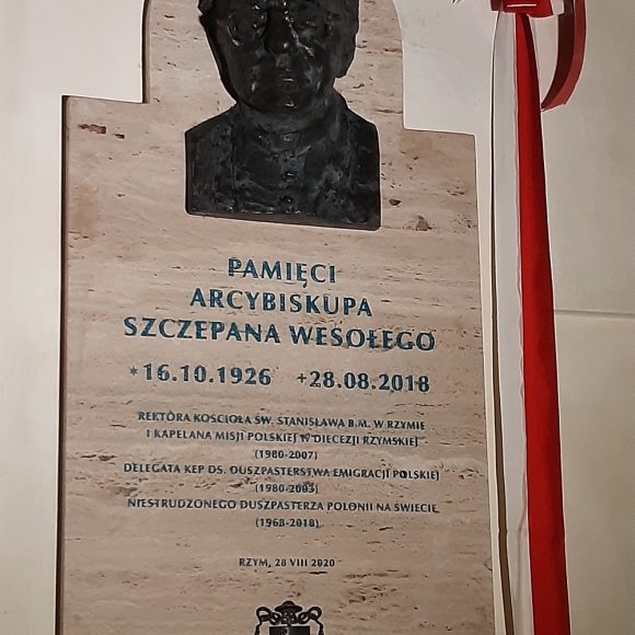 Inauguracja tablicy pamiątkowej abp. Szczepana Wesołego, 16.10.2020